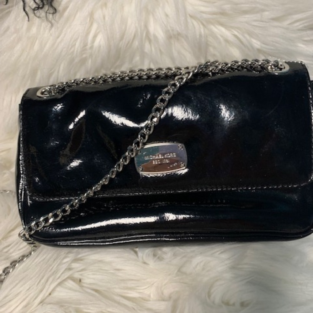Michael kors black Paton cross shoulder bag